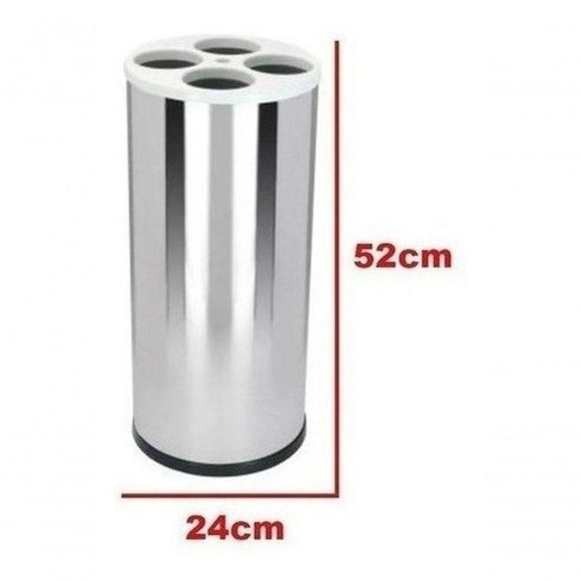Lixeira De Copos De Água 30l Em Aço Inox Com Tampa Plástica Branco Cinza Preto Azul Vermelho - imagem 2