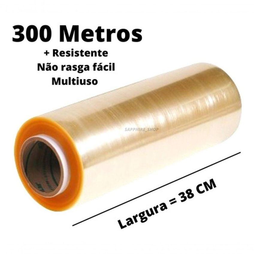 Plástico Filme PVC Plástico 38cm X 300m Uso Geral Transparente Premium Colchões - imagem 5