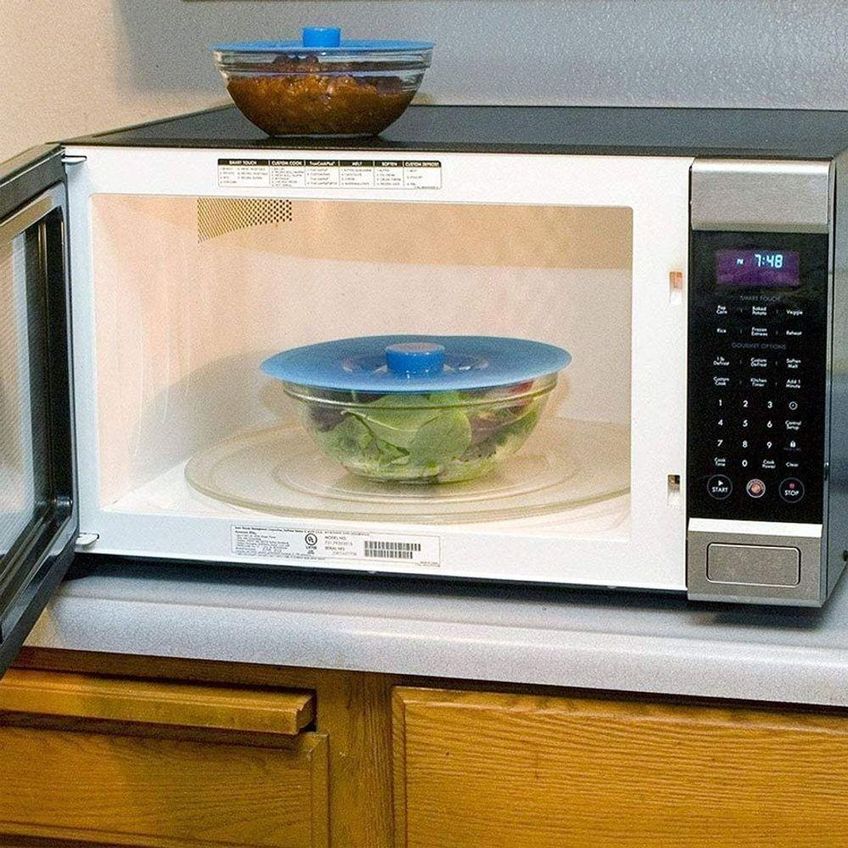 Kit Tampas Silicone Sucção 4 Peças A Vácuo Para Cozinhar E Guardar Alimentos Transparente - imagem 5
