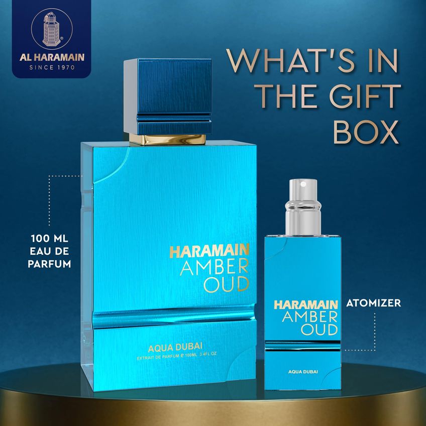 Perfume Al Haramain Amber Oud Aqua Dubai 100 Ml Masculino - imagem 2