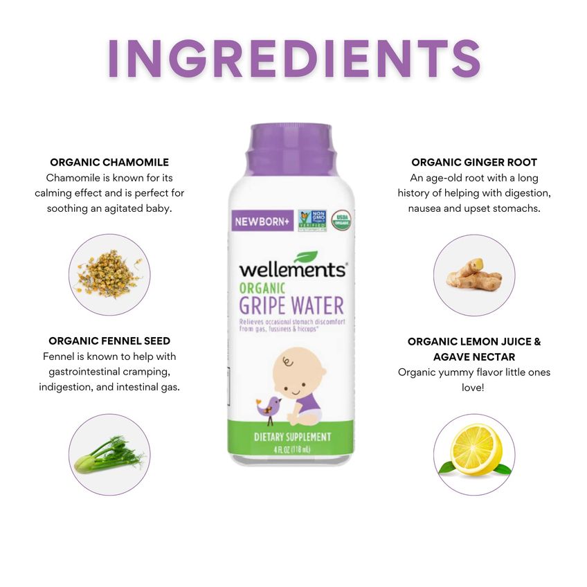 Gripe Water Wellements Organic 120 Ml Com Camomila E Erva-doce - imagem 4