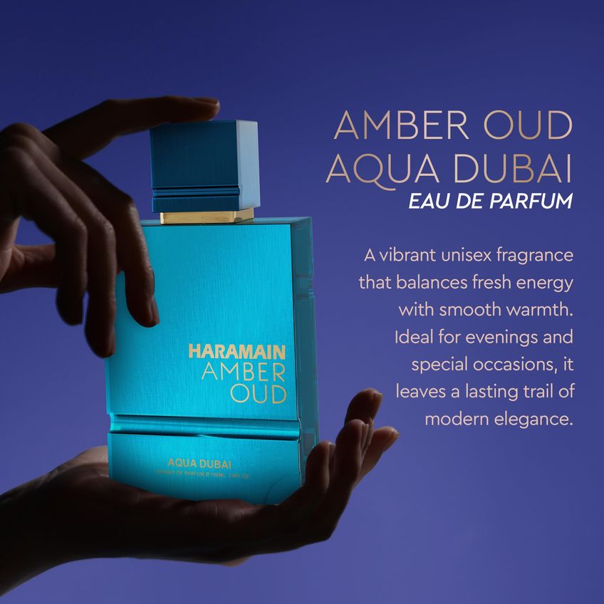 Perfume Al Haramain Amber Oud Aqua Dubai 100 Ml Masculino - imagem 3