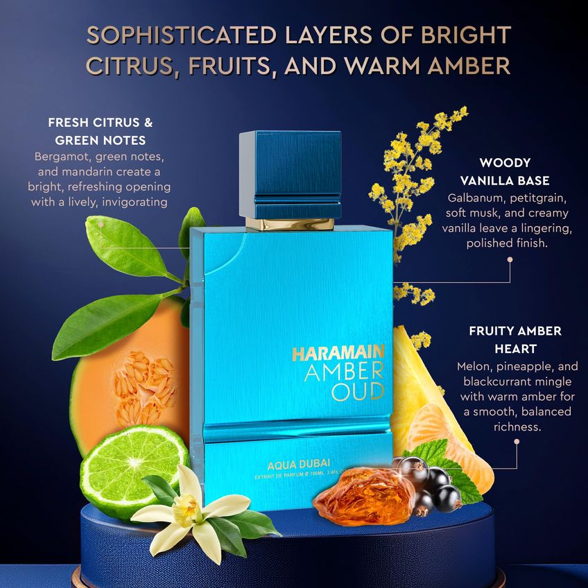 Perfume Al Haramain Amber Oud Aqua Dubai 100 Ml Masculino - imagem 4