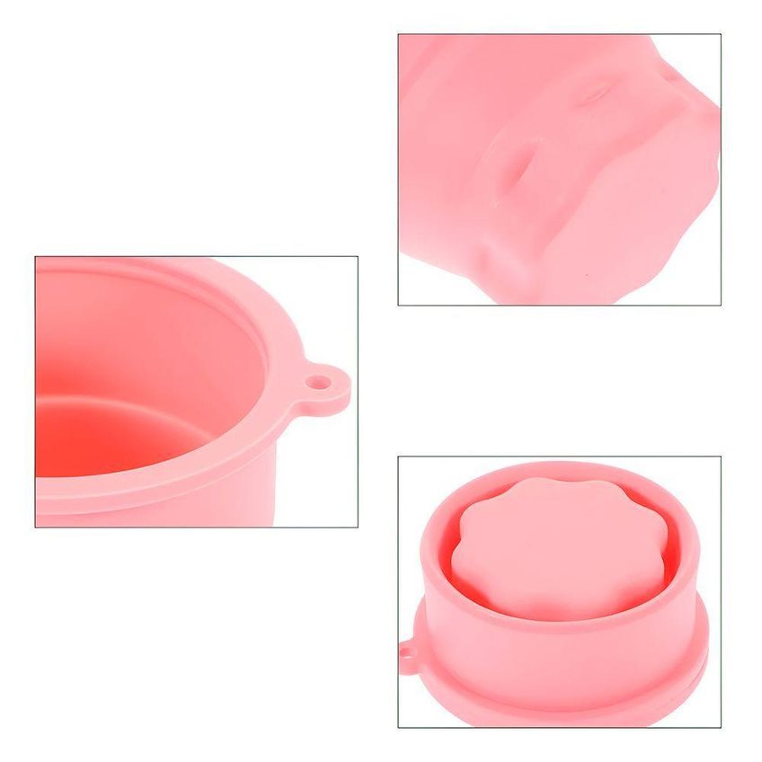 Limpador E Organizador De Pincéis Rosa Com Base De Silicone Retrátil Para Secagem - imagem 4