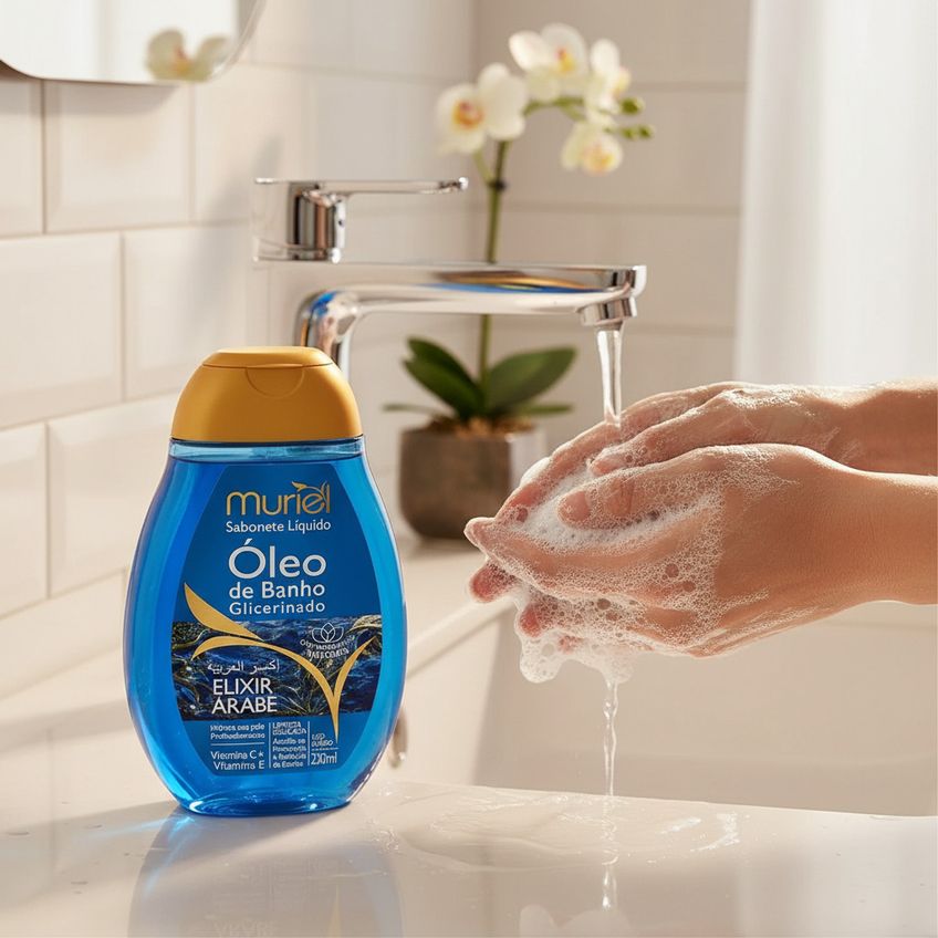 Sabonete Liquido Oleo De Banho Glicerinado Elixir Árabe Muriel 230ml - imagem 2