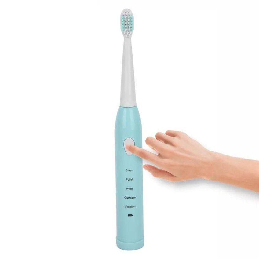 Escova De Dente Elétrica Escova Bucal USB Para Limpeza E Cuidados 5 Níveis Preto - imagem 3