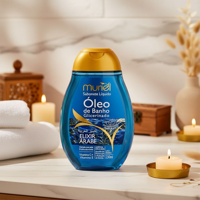 Sabonete Liquido Oleo De Banho Glicerinado Elixir Árabe Muriel 230ml - imagem 5