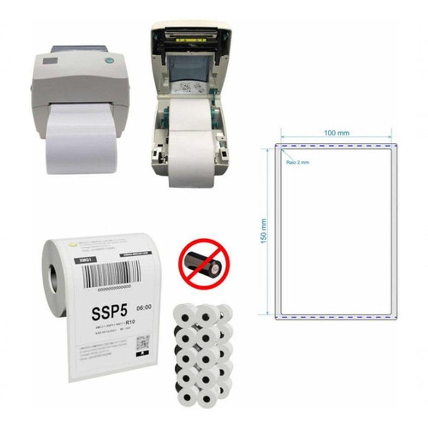 Kit Etiqueta Térmica Adesiva 10x15 100x150 Serrilhada Direta Para E-commerce - imagem 3