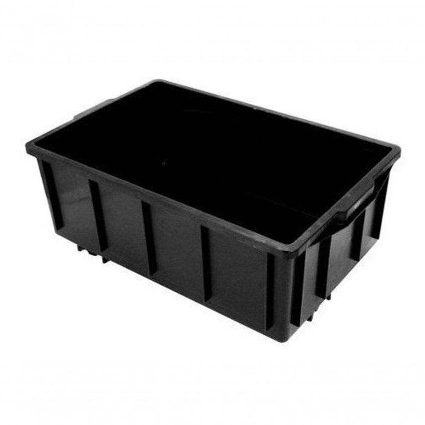 Caixa Plástica 39,5l Com Tampa Para Organização Em Plástico Branco Preto Premium Colchões - imagem 3