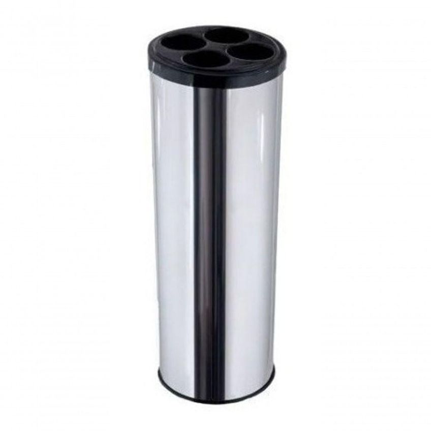 Lixeira De Copos De Água Em Aço Inox 30l Azul Branco Cinza Preto Premium Colchões - imagem 4