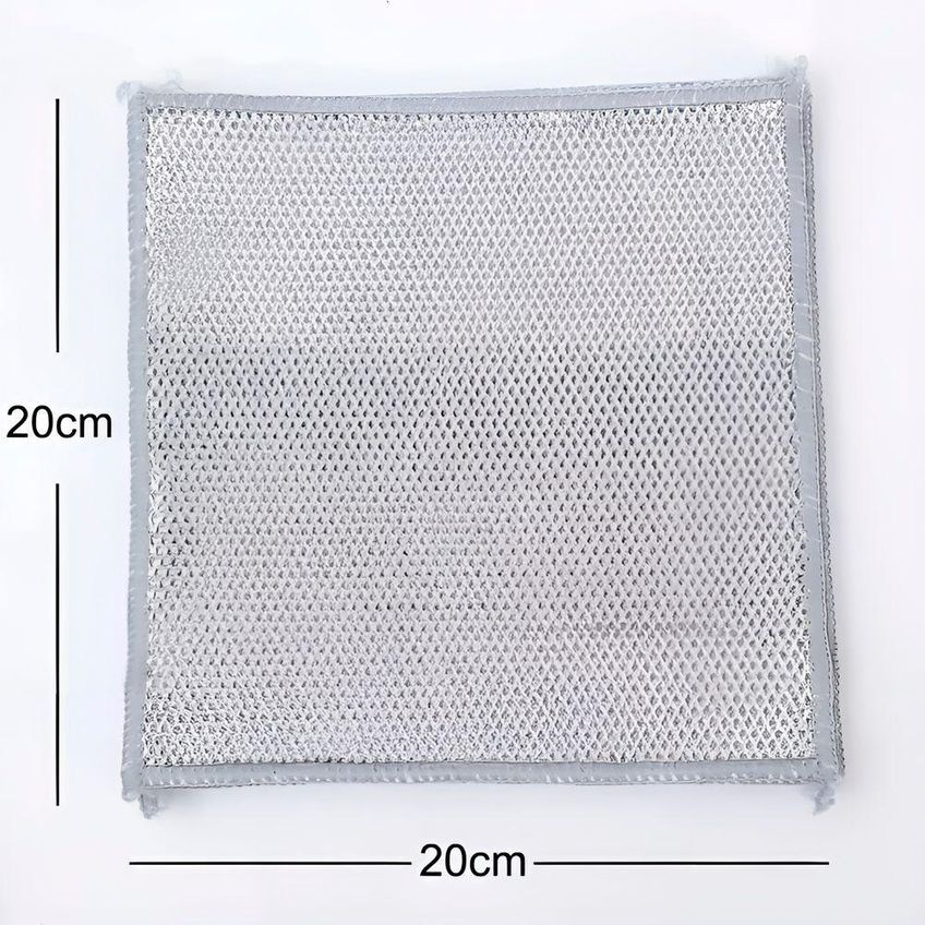 Kit 5 Panos Metálicos Para Limpeza Não Arranha Fio De Metal Reutilizável Prata - imagem 5