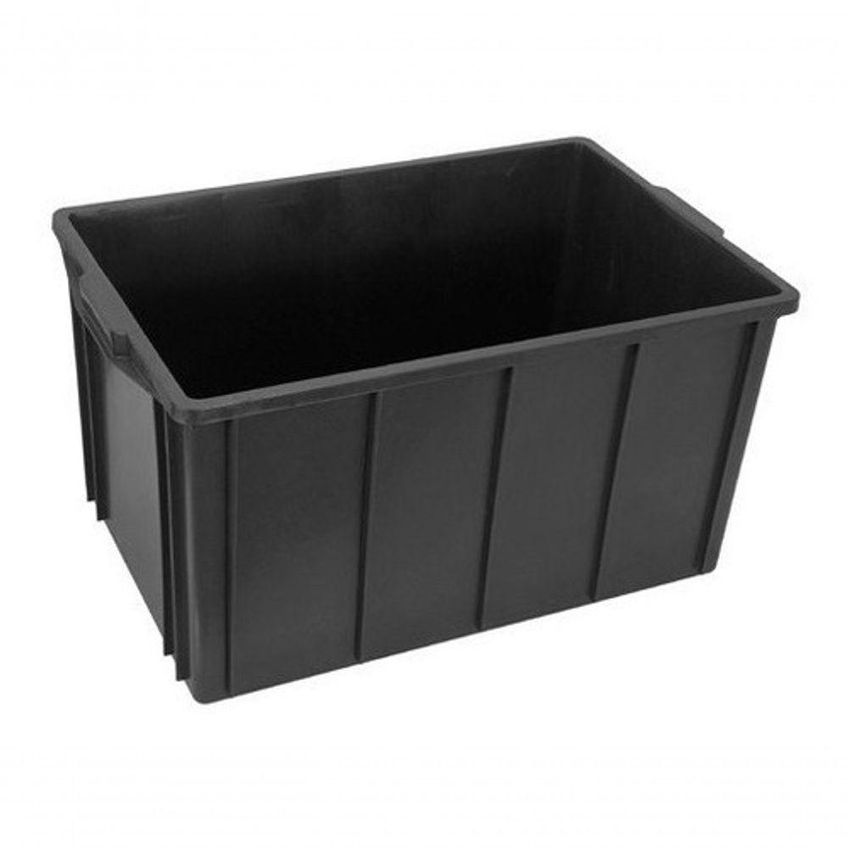 Caixa Plástica 61l Com Tampa Kit 5 Unidades Para Organização Em Plástico Polipropileno Branco - imagem 2