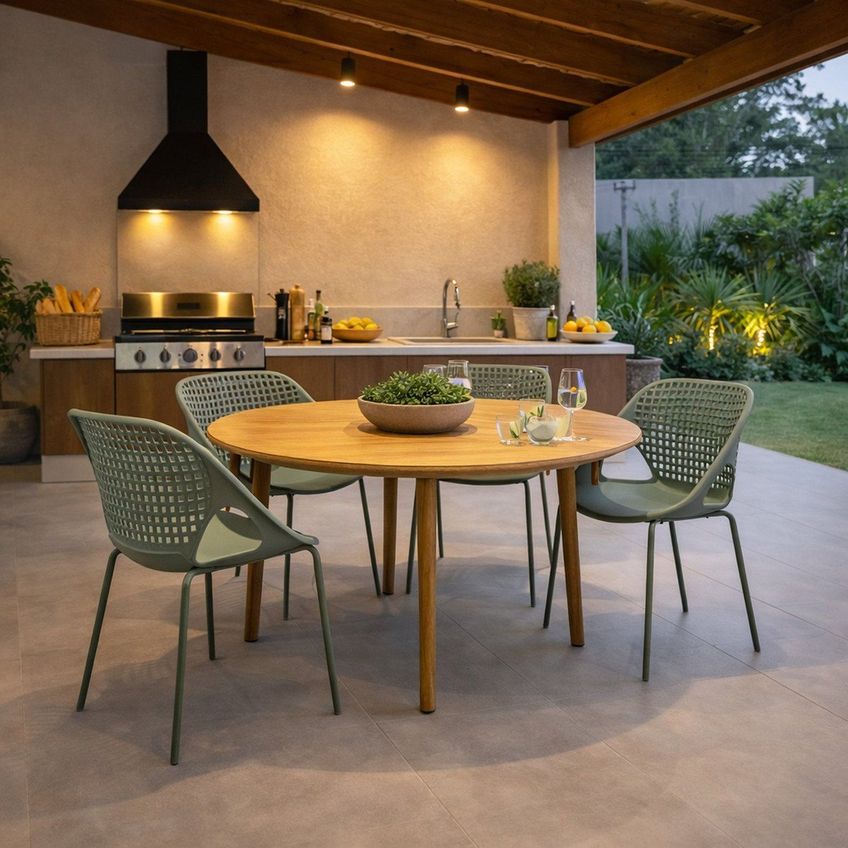 Cadeira Para Jardim E Varanda Oceana Verde Eucalipto - imagem 3