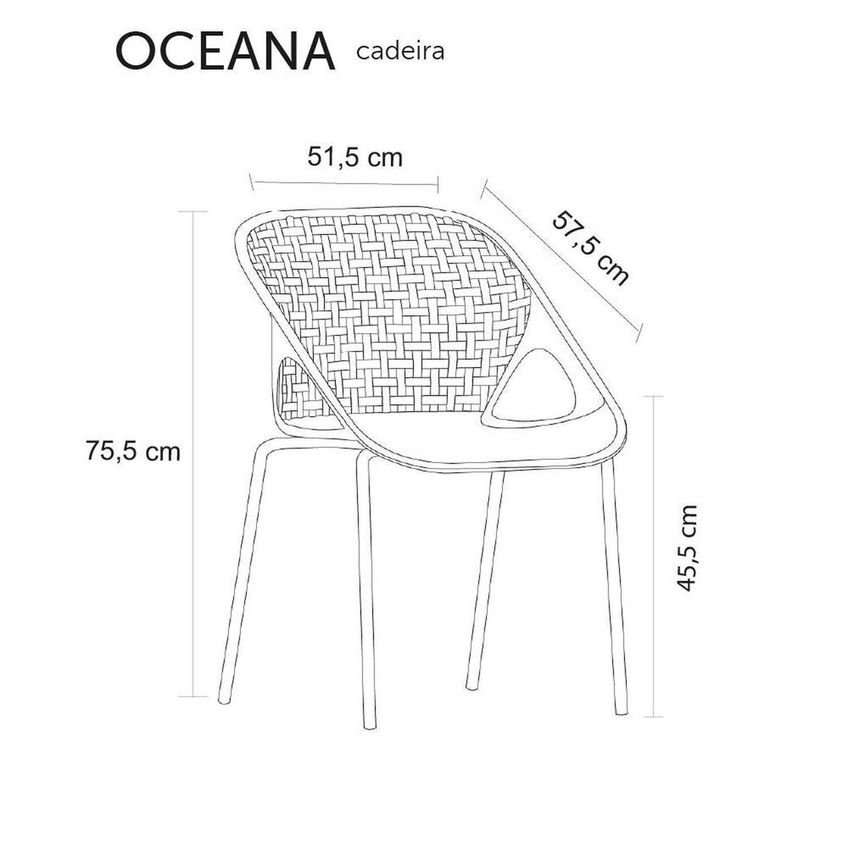 Cadeira Para Jardim E Varanda Oceana Verde Eucalipto - imagem 4