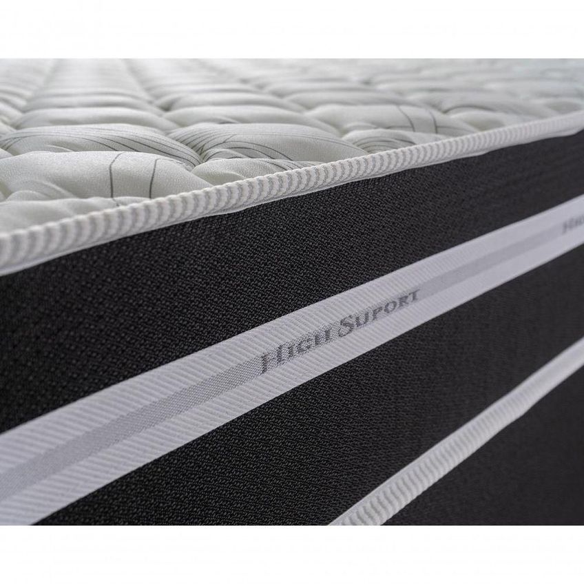 Cama Box Com Baú Solteiro Durham Molas Ensacadas Courino Preto King House 88cm - imagem 4