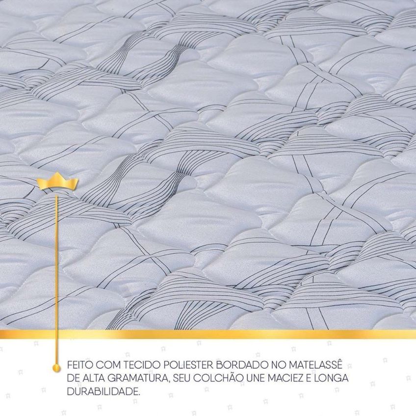 Colchão Casal Queen Mola Molas Ensacadas D26 Durham 158x198x22 Preto - imagem 2