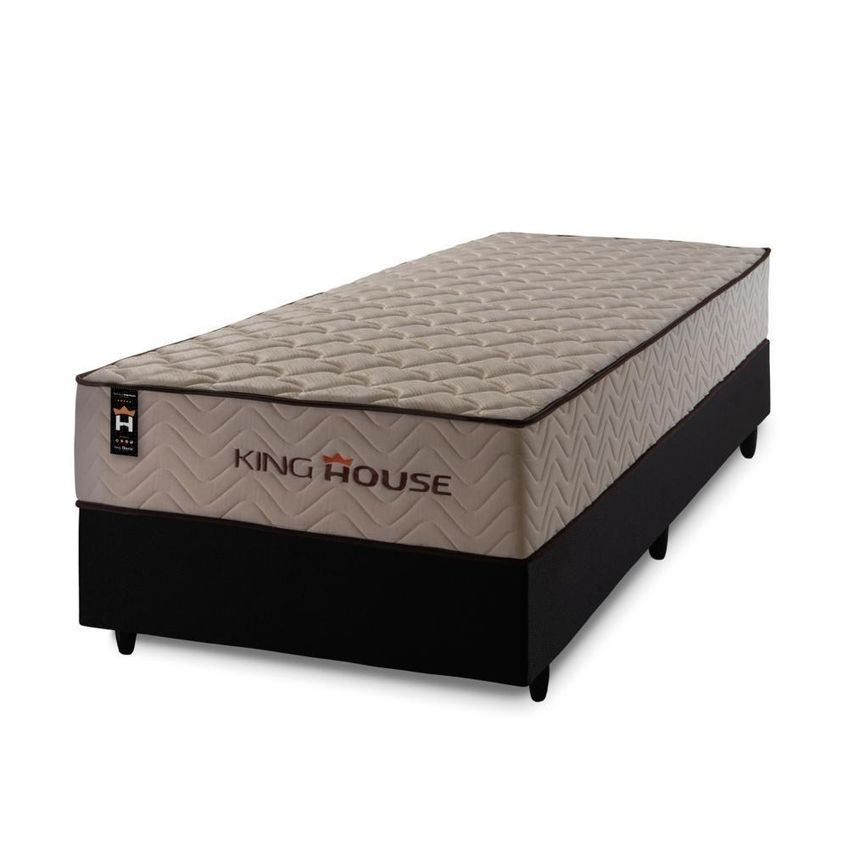 Cama Box King San Diego One Face Espuma D33 Preto King House - imagem 2