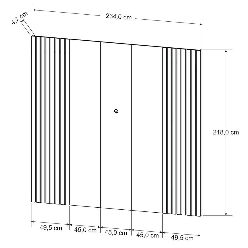 Painel Sierra 2.2 Para TV Até 84 Polegadas Com Ripado Real Hanover / Fendi - imagem 3