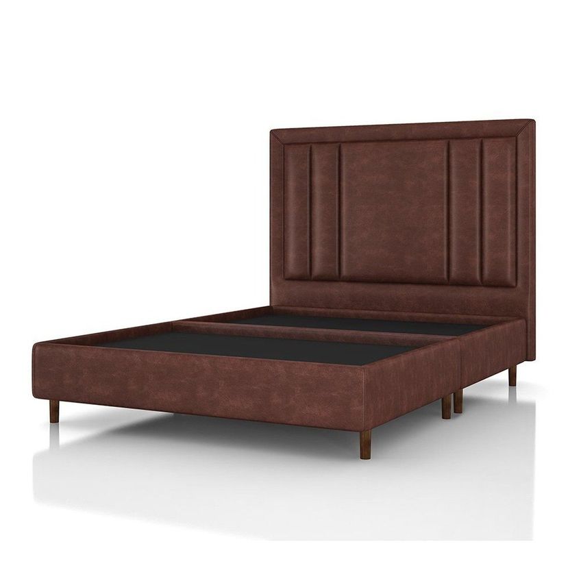 Base Box Queen Courino Florença 203x163cm Mogno - imagem 4