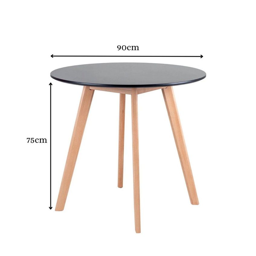 Kit Mesa De Jantar Redonda 90cm Com 4 Poltronas Estofadas Confortáveis Para Ambientes Modernos Macau - imagem 4