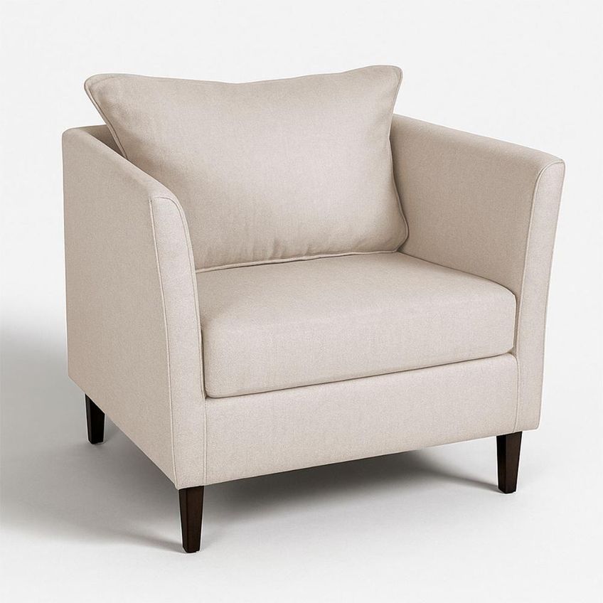 Poltrona Oliver Decorativa Bouclê Bege King House - imagem 3