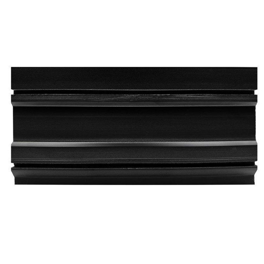 Rodapé De Poliestireno Frisado Preto 10cm X 2,40m Casa Grassi Preto - imagem 3