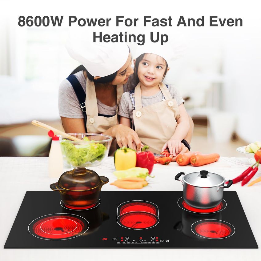 Fogão Elétrico Vbgk De 36 Polegadas Com 5 Queimadores 8600w 240v - imagem 3