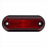 6 x Lanterna Delimitadora Lateral Carreta Caminhão Baú 3leds Vermelha (RUBI)