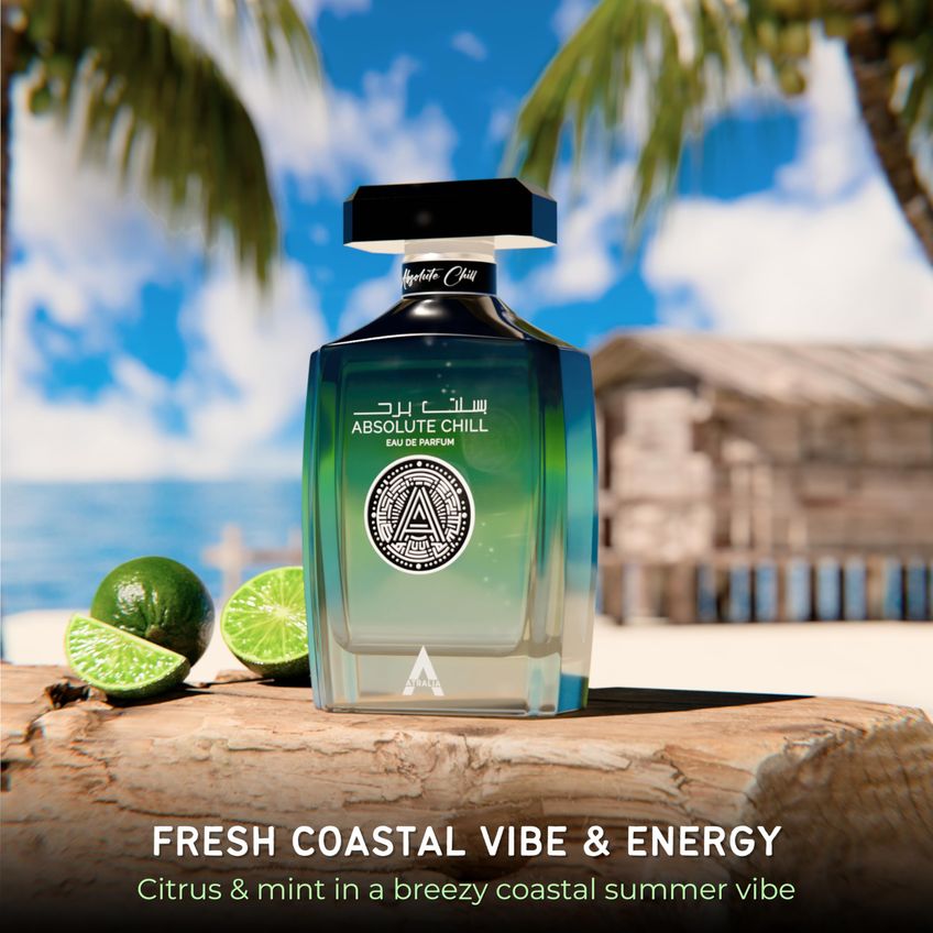 Perfume Atralia Absolute Chill 100 Ml De Menta Cítrica Unissex - imagem 4