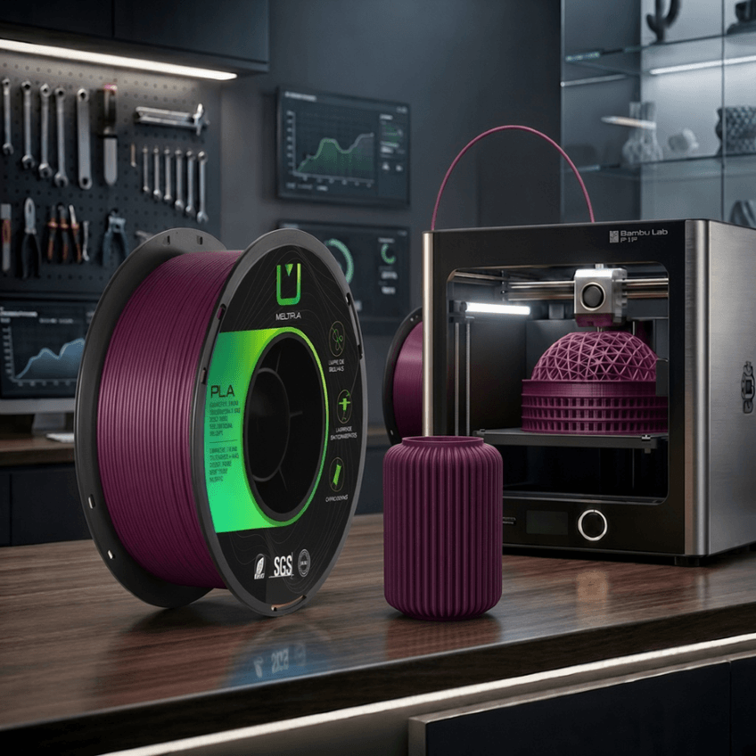 Filamento 3D PLA Matte Fosco Vinho Multfila 1.75mm 1kg - imagem 2