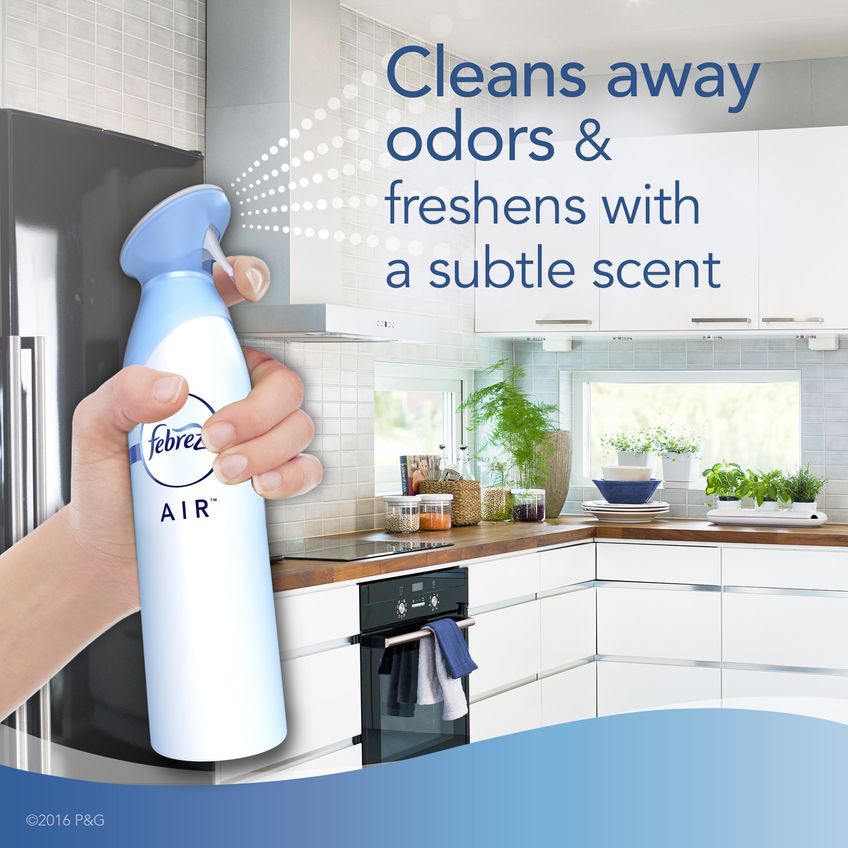 Spray Purificador De Ar Febreze Air Mist Crisp Clean Scent 250 Ml - imagem 3