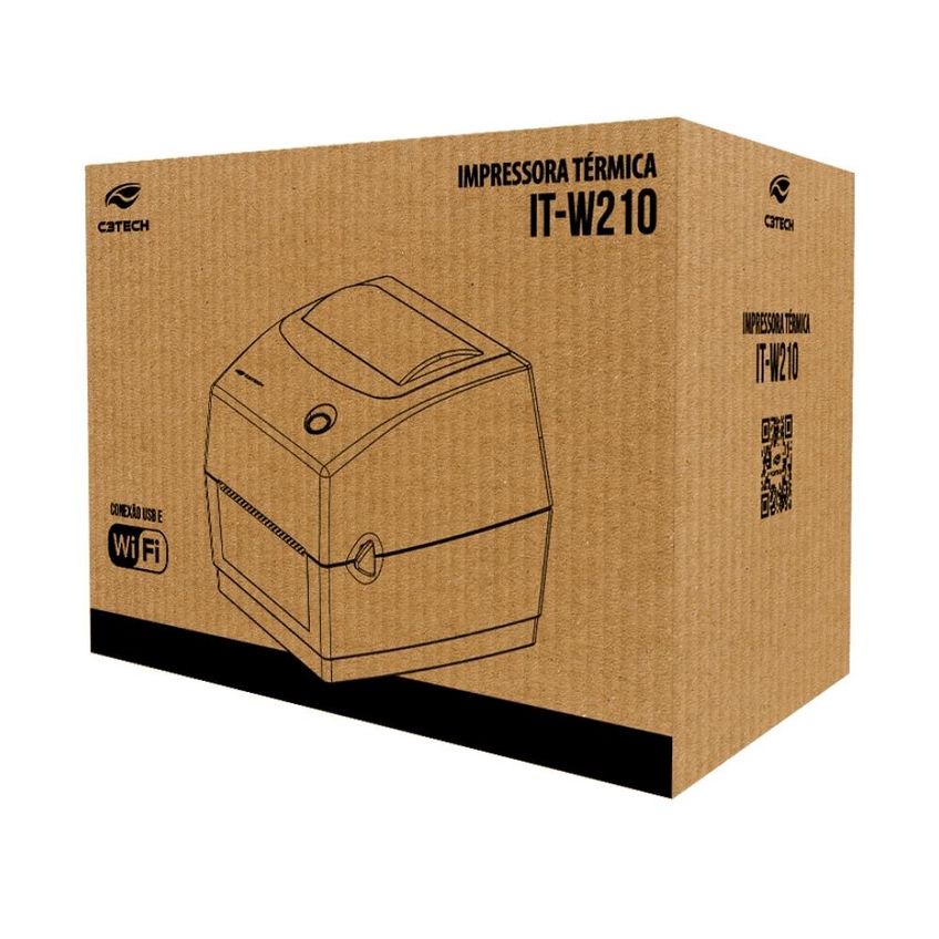 Impressora Térmica Para Etiqueta IT-W210 USB e Wi-Fi C3Tech - imagem 4