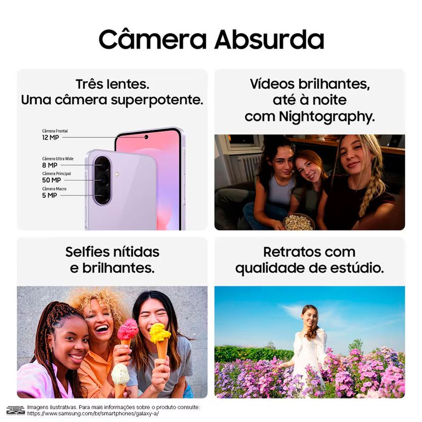 Smartphone Galaxy A37 5G Tela 6.7 256GB E Fone De Ouvido Buds Core Samsung - imagem 4