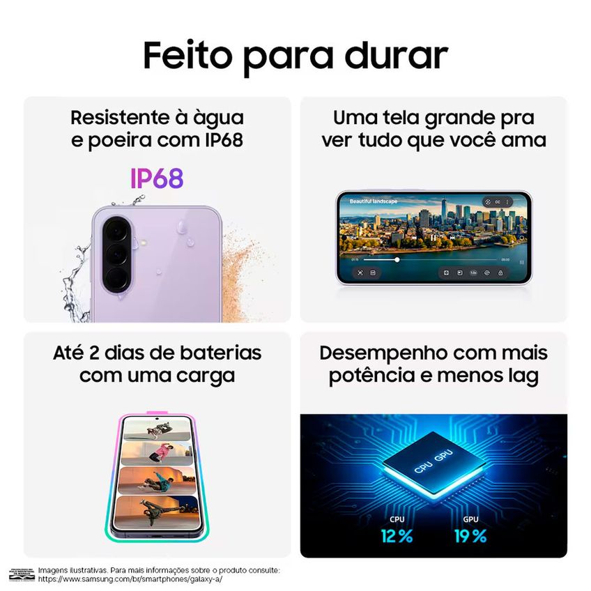Smartphone Galaxy A37 5G Tela 6.7 256GB E Fone De Ouvido Buds Core Samsung - imagem 5