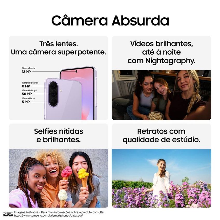 Smartphone Samsung Galaxy A37 5G Tela 6.7 256GB + Galaxy Fit 3 - imagem 5