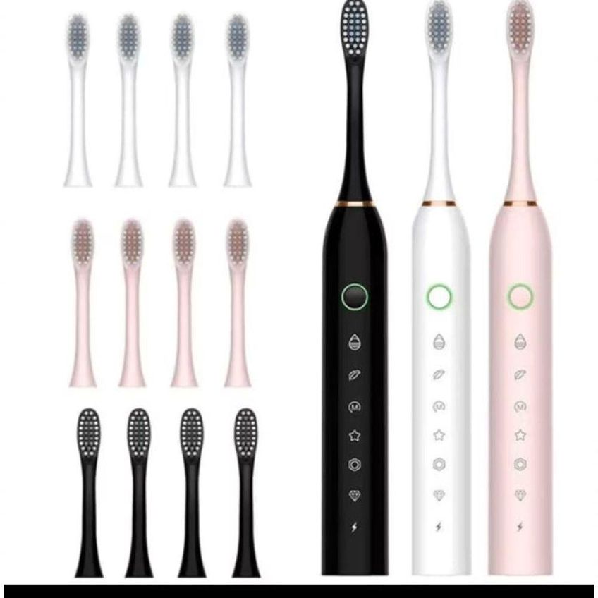 Escova De Dentes Elétrica Kz Utilidades Ipx7 Com 6 Modos Bivolt Preto - imagem 4