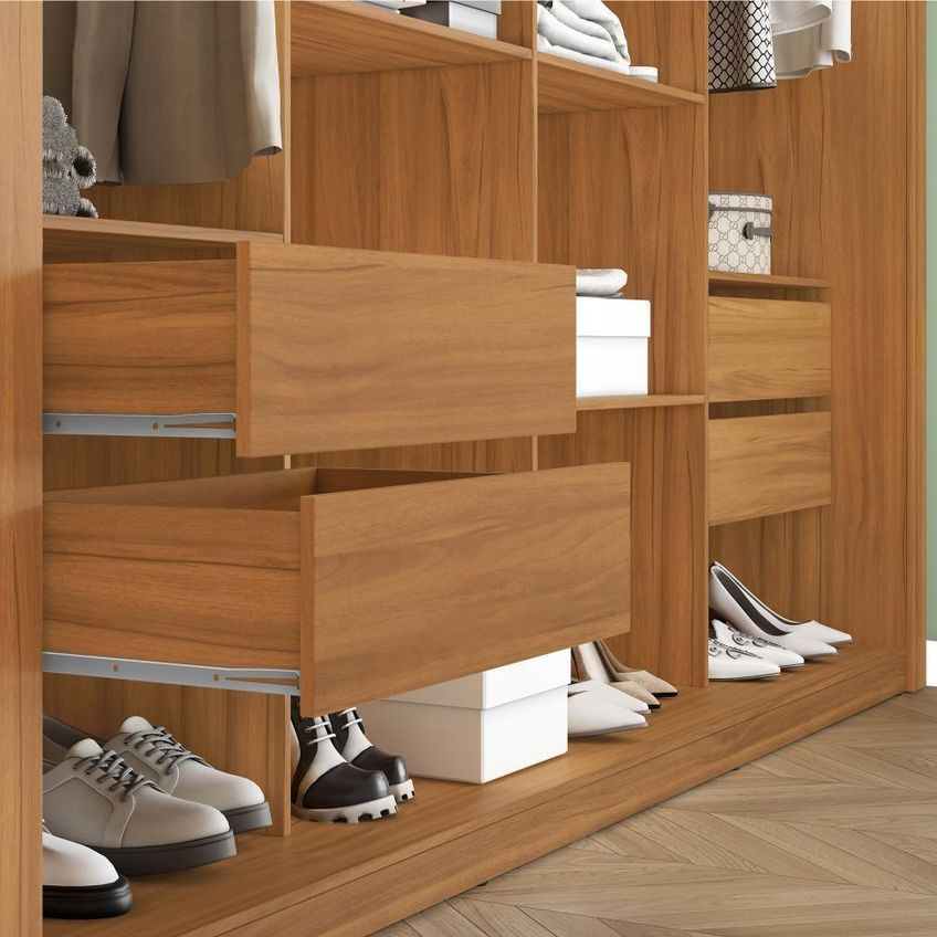 Guarda Roupa Closet Triplo NT6060 MDF Freijó Amoudi Móveis Freijó - imagem 5