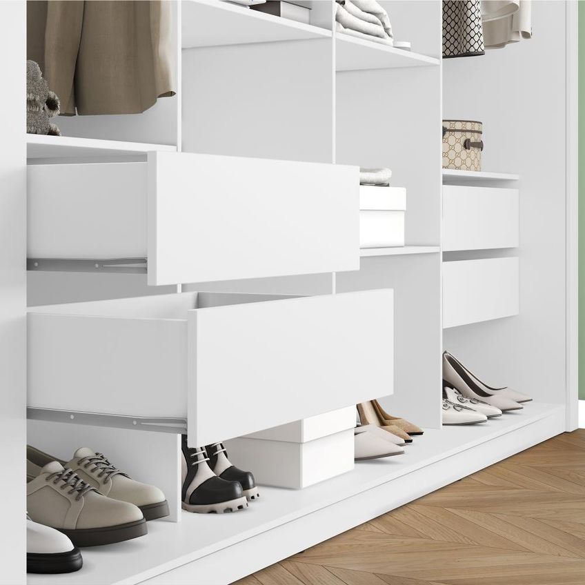 Closet Duplo NT6060 100% MDF Branco Amoudi Móveis Branco - imagem 5