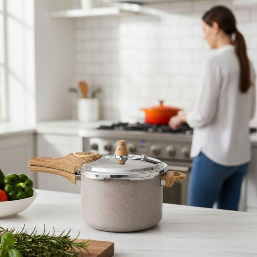 Panela De Pressão Pressure Ceramic Life Alumínio Cerâmico 4,2l Brinox - imagem 2