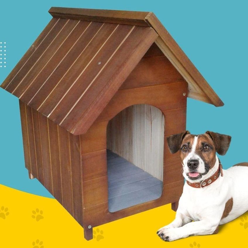 Casinha De Cachorro De Madeira Beethoven Agropet N6 Gigante Para Jardim 1 Unidade - imagem 2