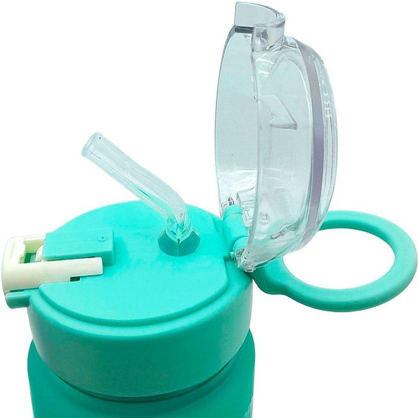 Garrafa De Água Kit Para Treino Academia Com Frases Motivacionais 2l 900ml 300ml Verde Rosa Roxo - imagem 4