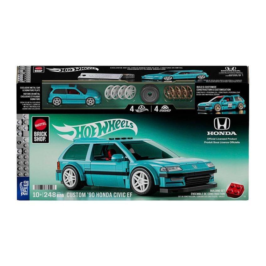 Jogo De Construção Mattel Brick Shop Hot Wheels Speed '90 Honda Civic Ef Jhf62 - imagem 4