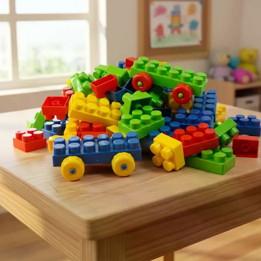 Kit Criativo Bloco De Montar 108 Peças Com 16 Mini Dinossauros - imagem 4