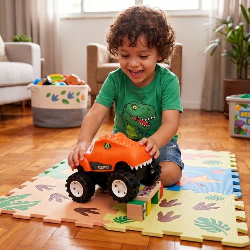 Carrinho Dinocar Monster Off-road Laranja - imagem 3