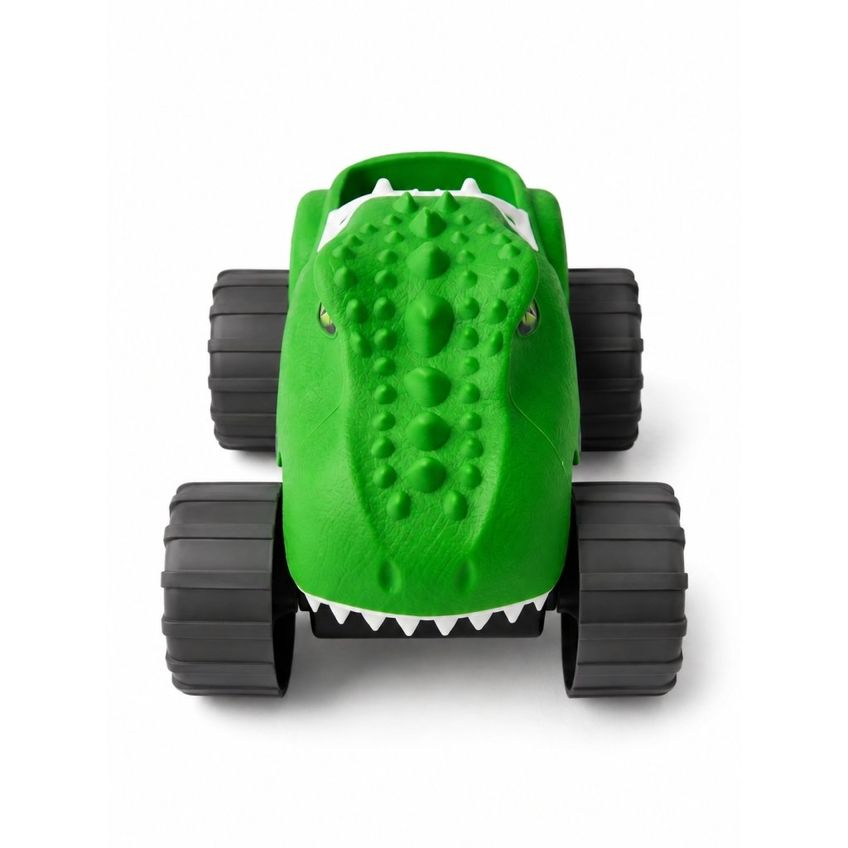 Kit Carrinho Dinocar Monster Com 8 Mini Dinossauros Verde - imagem 3