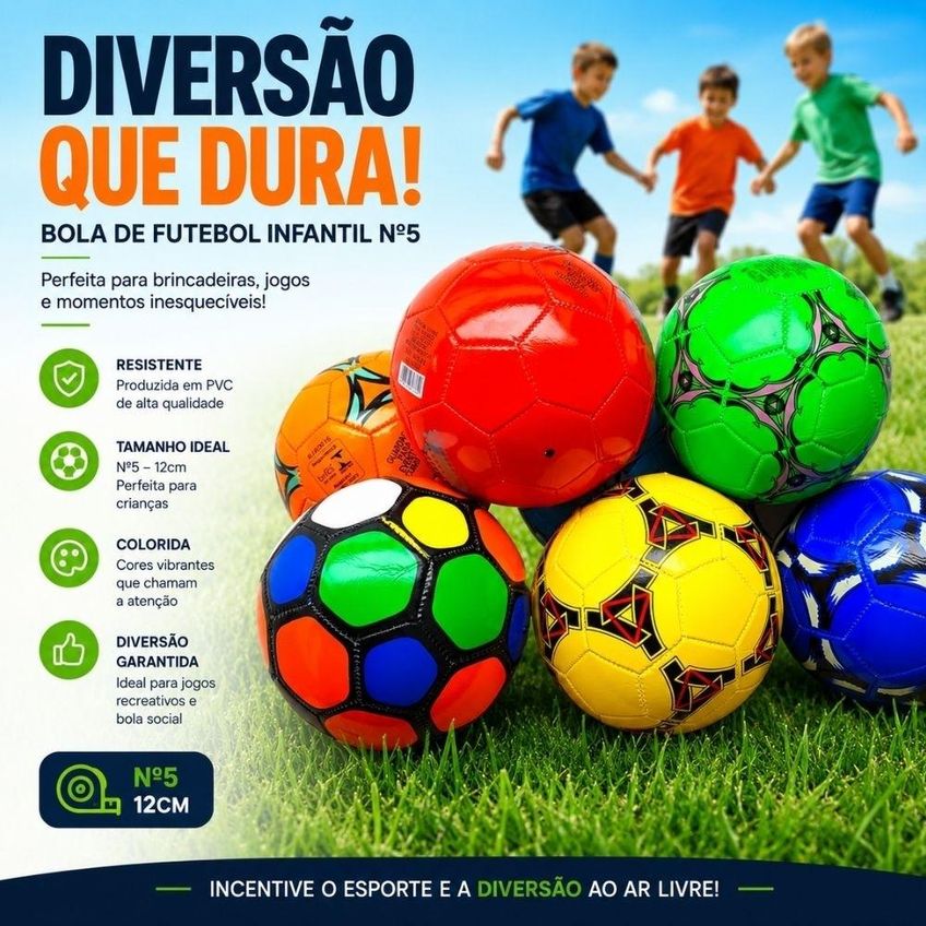 Bola Infantil Em PVC N5 Para Recreação E Brincadeiras Colorida - imagem 3