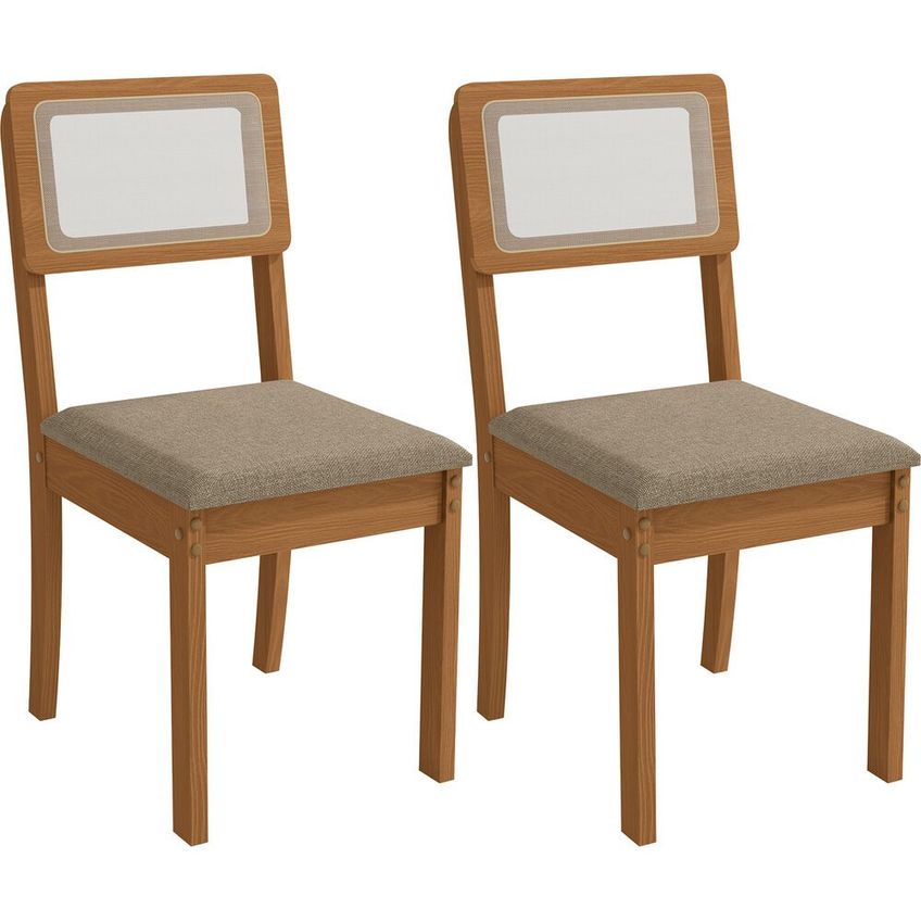 Kit 2 Cadeiras Gardeni MDF Pintura Touch 2CAD170CN Kappesberg - imagem 2