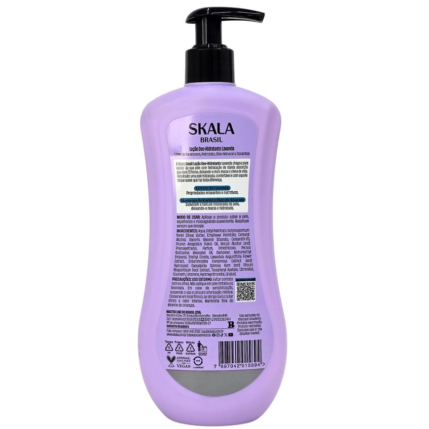 Loção Hidratante Corporal Skala Lavanda Vegano 400ml - imagem 2