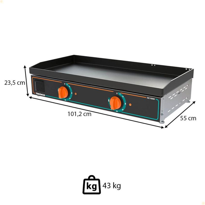 Chapa Bifeteira Deguste Luxo New Venâncio Elétrica 220v CE100N 63403 - imagem 3