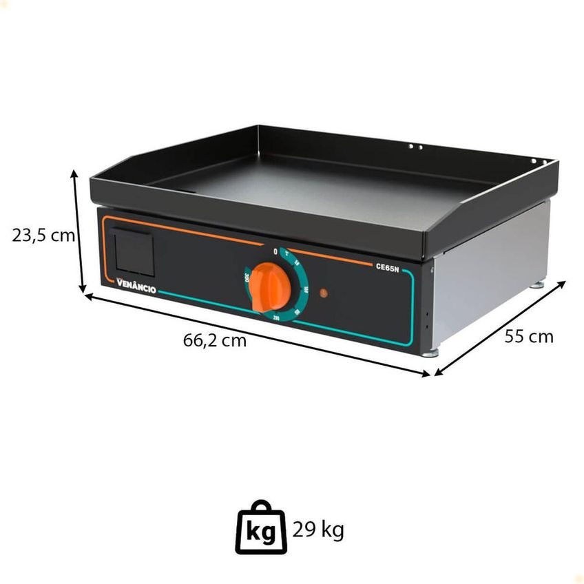 Chapa Bifeteira Deguste Luxo New Venâncio 65 Cm Elétrica 220v CE65N 78422 - imagem 3